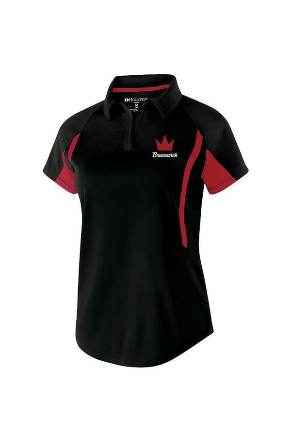 Brunswick Mens Inferno Performance Polo Bowling Shirt Red Dri-Fit 